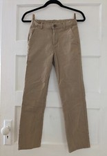 Nautica School Uniform Boys' Long Pants 12 Regular Tan Brown Adjustable Waist