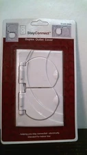 StayConnect IR300-DNHW DPLX No/Hook Duplex Outlet Cover, Indoor Only, White, FS