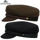 Sterkowski CHANDLER Wool Fiddler Cap Crown Jewish Fisherman Navy Retro