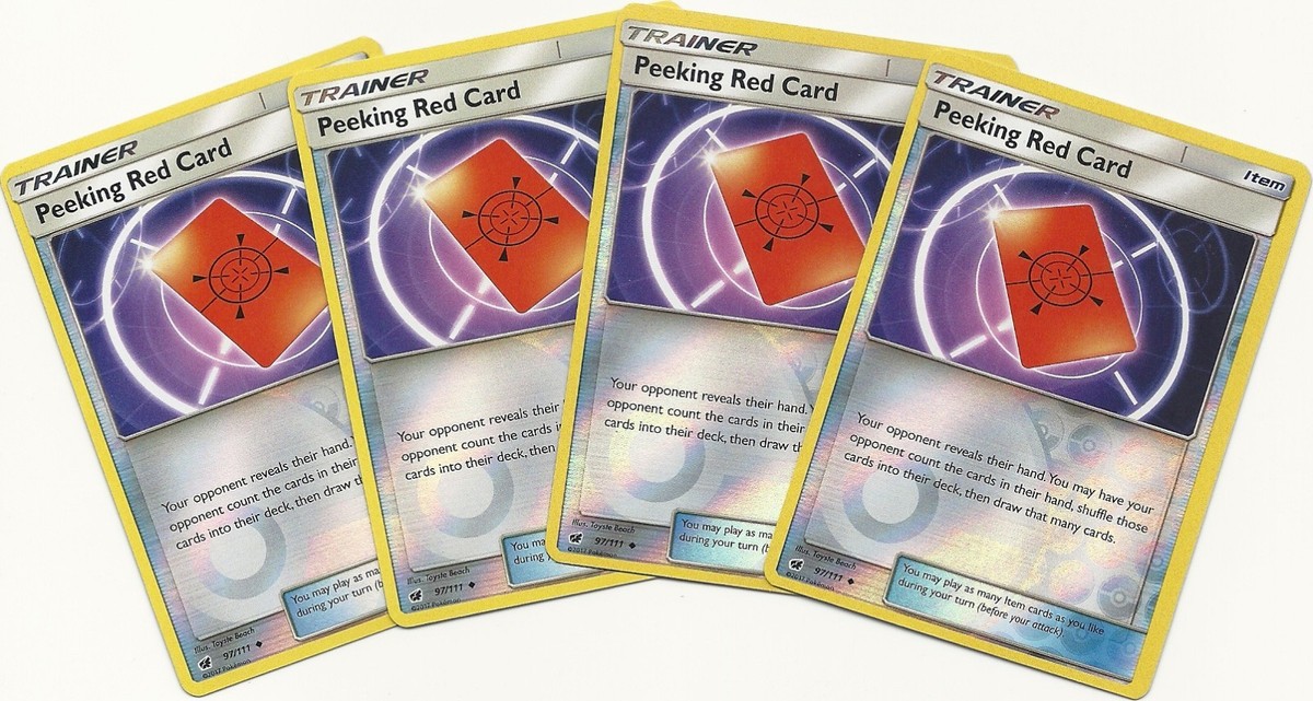 4x PEEKING RED CARD 97/111-CRIMSON INVASION Pokemon Card REV HOLO Uncommon -MINT 4x PEEKING RED CARD 97/111-CRIMSON INVASION Pokemon Card REV HOLO Uncommon -MINT