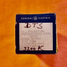 DTS 1500W 120V Projection Lamp Bulb 1500T20/41 T20 Mogul Bipost GE NOS NIB