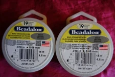 Beadalon Bead Thread .018 Bright JW15T-15   2 spools