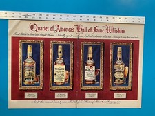 1950 QUARTET OF AMERICA&rsquo;S HALL OF FAME WHISKIES Ad Double Page JAMES PEPPER