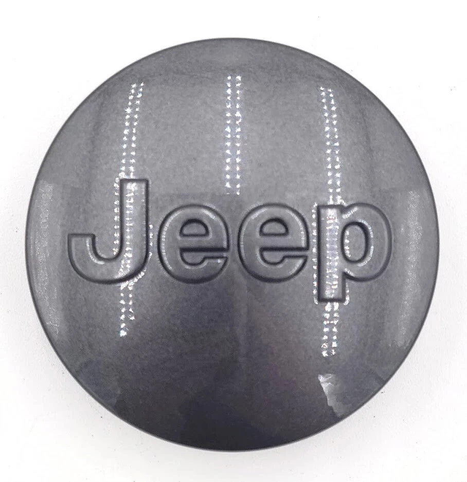 OEM Jeep 2.5" Glossy Charcoal Center Cap - SET OF 4 - 1LB77TRMAC/1LB77CDMAB Foto 4 de 4