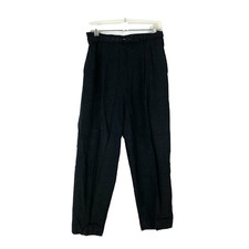 Vintage Brentshire Black Wool Falcon Zip Dress Pants Trousers Mens W 27 x L 27