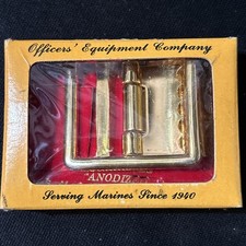 NIB Gold Played Anodized USMC Open-face Belt Buckle