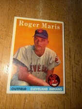 1958 Topps Baseball Roger Maris #47 Cleveland Indians Rookie Card RC. rookie card picture