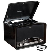 Electrohome Vinyl Record Player, Bluetooth Radio CD Vinyl to MP3, Cleaning Kit