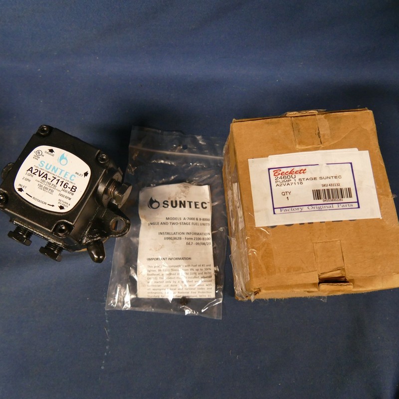 Suntec A2VA-7116 Fuel Oil Burner Pump Unit 3 GPH 100-150 PSI 3450 RPM