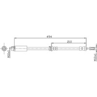 Metzger 4112313 Bremsschlauch FüR Ford Fusion Fiesta JU JH JD