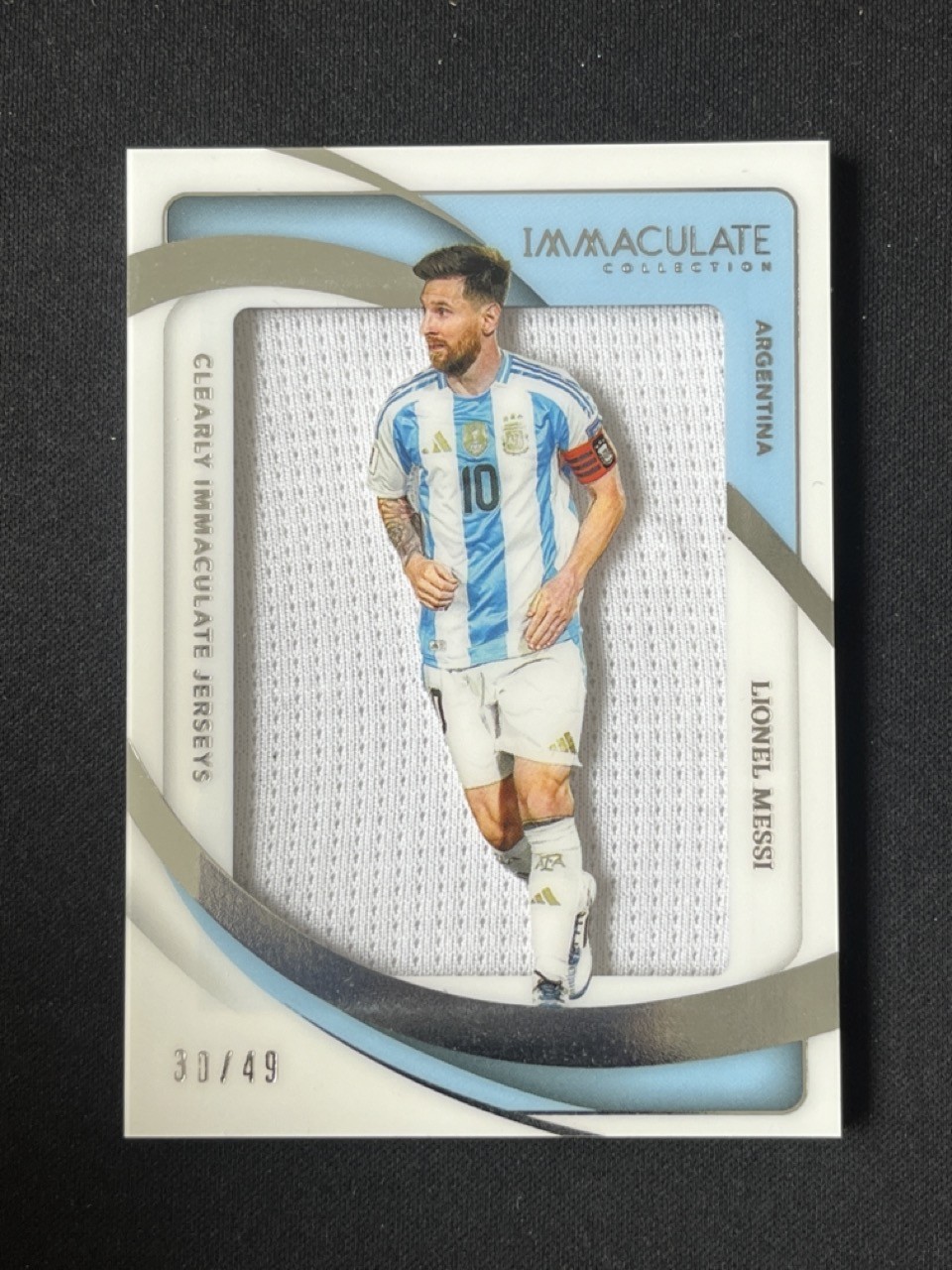 Lionel Messi 2024-25 Panini Immaculate Collection Jerseys Silver 23/49 #CJ-LME