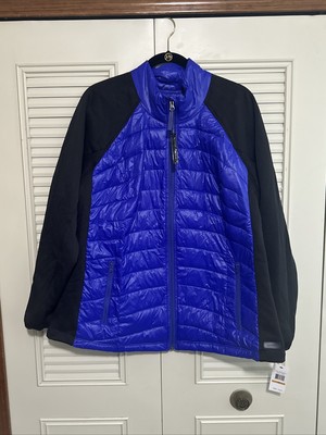 CALVIN KLEIN Quilted Puffer Jacket Womens 3XL Blue Full Zip Lightweight NWT $120