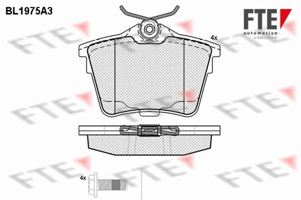 Fte Bremsbelagsatz Scheibenbremse 9010563 FüR Peugeot 407 Sw 607 9D 9U Hdi 110 3-image