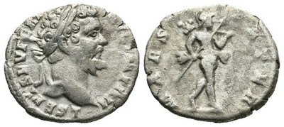Roman Silver Denarius - Emesa 193-211 AD - SEPTIMIUS SEVERUS - Mars