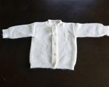 Vintage Baby Sweater Small 0 - 3  White Knit