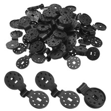 80Pcs Shade Cloth Clips Durable Plastic Lock Grip Fixing Clip Black Large