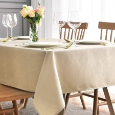 Jacquard Tablecloth Swirl Design Water Resistance Antiwrinkle Heavy Weight So...