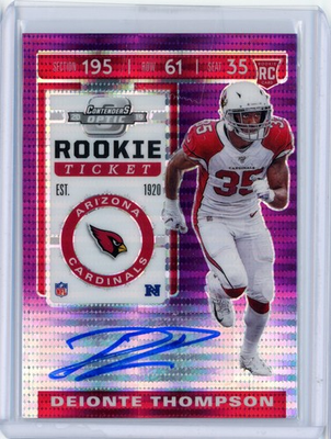 #ad #ad 2019 Panini Contenders Optic Purple Pulsar Prizm FOTL Auto Deionte Thompson 21 $9.95