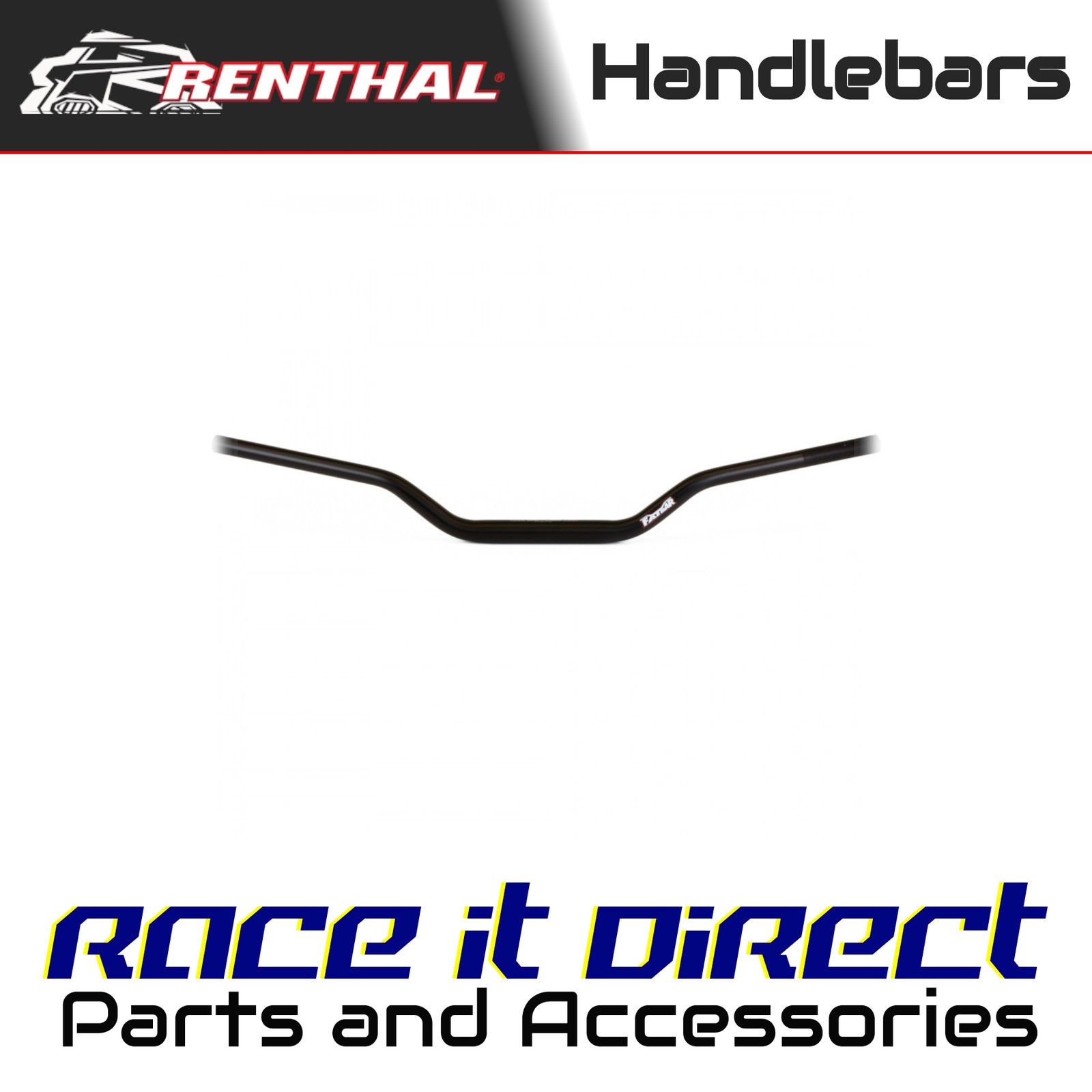 Handlebar for HUSQVARNA FS 450 2015 Fatbar No Pad Black Renthal