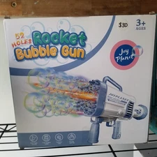 Big Rocket Bubble Blower/Gun  - 69 Holes, Blue & Yellow ~ NEW SEALED