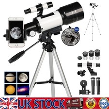 Kids Adults 15X-150 Telescope 70mm Refractor with Phone Adapter Portable Travel