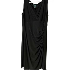 Lauren Ralph Lauren Black Dress Women's Size 6 Wedding Guest Little Black Dress