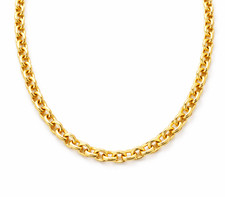 Real Italian 1200 14k Yellow Gold Overlay Cable Cuban Link Chain Mens Womens Real Italian 1200 14k Yellow Gold Overlay Cable Cuban Link Chain Mens Womens