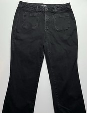 Judy Blue High Waist Patch Pocket Straight Fit Stretch Jeans, Size 20W, Black