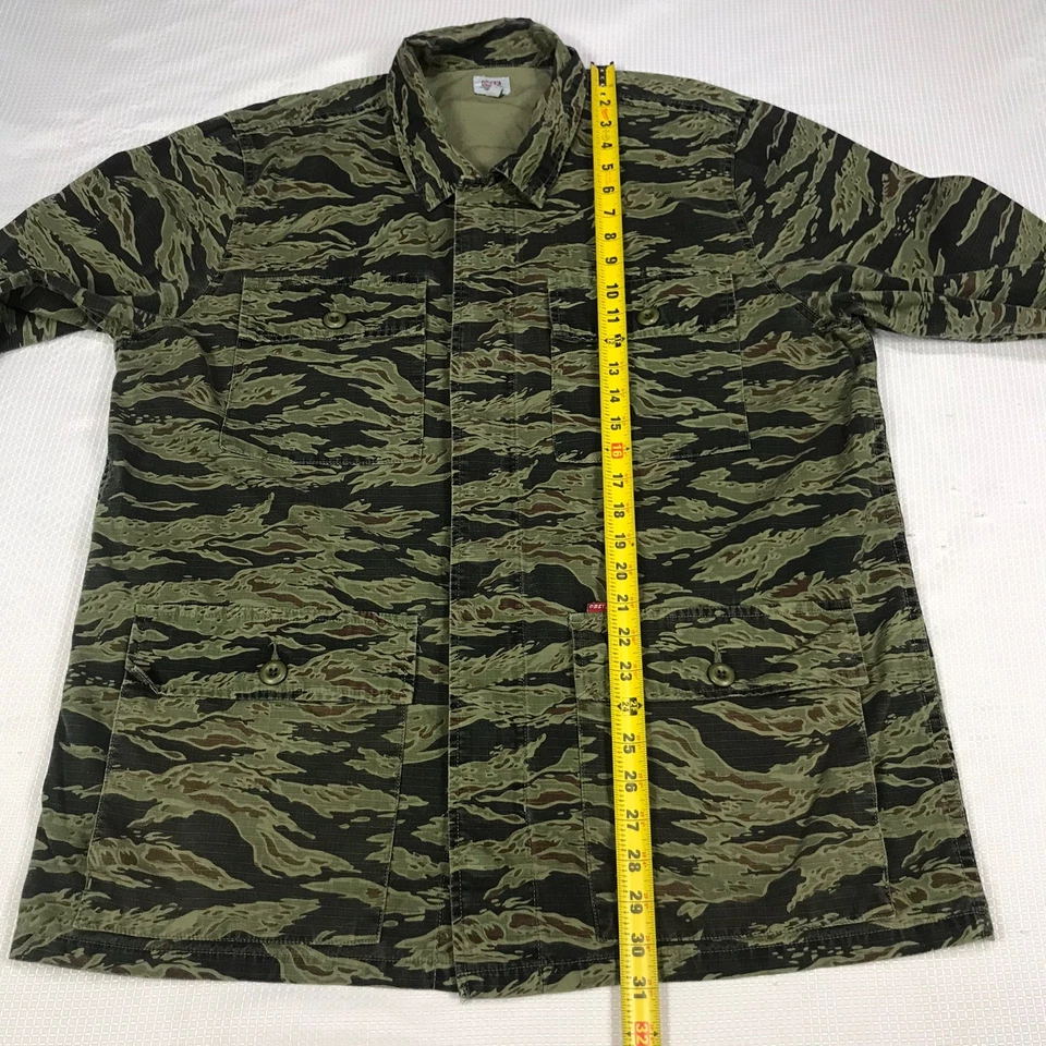 Abrigo Chaqueta Obey Tiger Rayas Camuflado Utilitario de Campo Para Hombre XL Ejército Militar Calle Foto 3 de 4