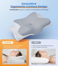 Ultra Pain Relief Cooling Pillow for Neck Support, Adjustable Cervical Pillow