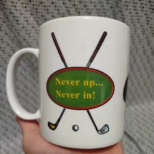 Wondermugs Heat Activated Color Changing Golf Coffee Cup “Never Up..Never In 10.