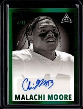 2021 Leaf Memories - 1960 Base Auto Spectrum Green Malachi Moore 4/35