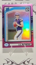 2024 Panini Donruss - Rated Rookie J.J. McCarthy #303 Optic Preview Pink...