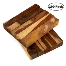 Cocobolo Wood Pen Blank, Multi-Toned, 3/4" x 3/4" x 5", Pack of 100, Legacy