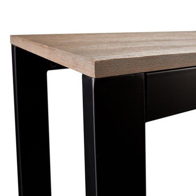 Pemberley Row MDF Black Console Table Rectangular 56'' Unassembled