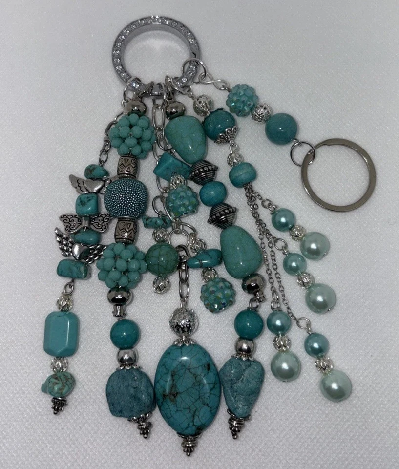 Hecho a mano✨Bling✨Bolso✨Dije✨ÚNICO✨Llavero✨Artesanal✨Bolso de mano✨Joyería✨Hecho en EE. UU.✨ Foto 4 de 4