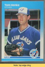 1987 Fleer Factory Set Glossy Tom Henke #228 READ 0n2