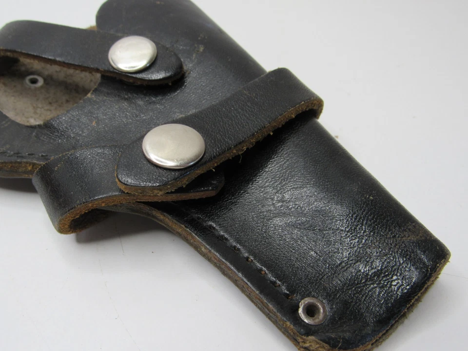 VINTAGE EIG BRAND Western Style WS-RG Black  LEATHER HOLSTER  #P14 - Image 2 of 4