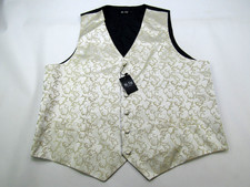 Hi-Tie Formal Silk Vest Mens XL Paisley Button Down Business Formal Wear NWT
