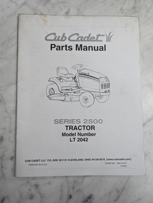 #ad CUB CADET PARTS LIST BOOK MANUAL CATALOG SERIES 2500 TRACTORS LT 2042 2004 $22.45