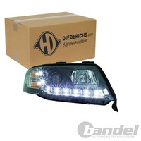Diederichs Tuning H1 Scheinwerfer Satz Klarglas Schwarz Passend FüR Audi A6