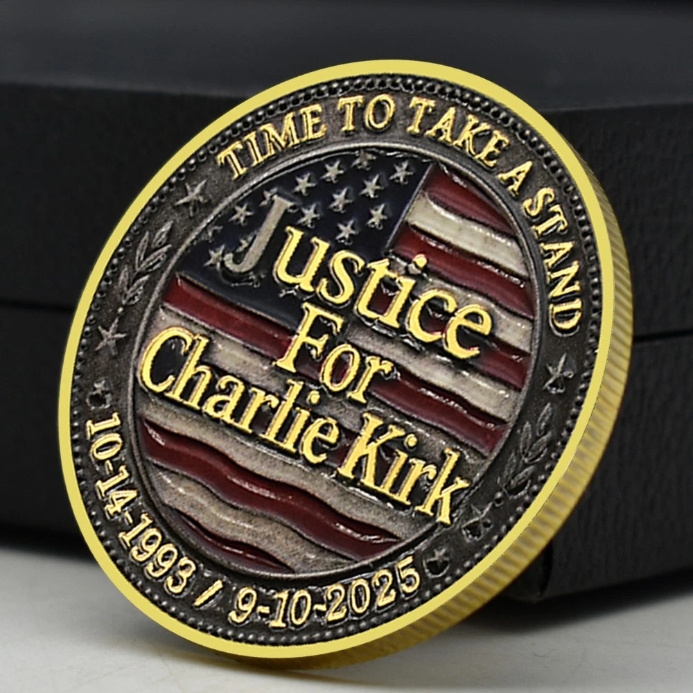 Charlie Kirk Memorial 2025 Coin Utah Valley Golden Commemorative