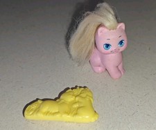 Little Pretty Kitty Pink vintage My Little 1989 Mattel hair cut w/ Brush