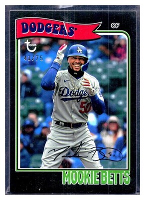 2023 Topps Brooklyn Collection Black /75 Mookie Betts Los Angeles Dodgers MLB SP