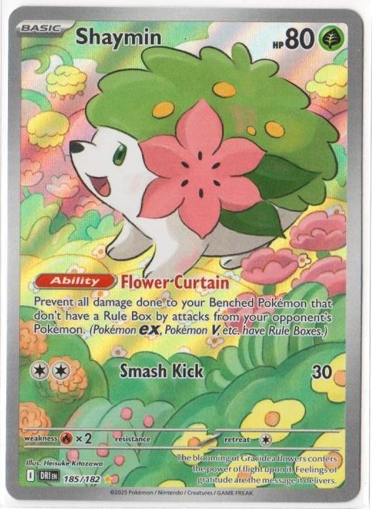 Shaymin 185/182 Illustration Rare Pokemon SV10: Destined Rivals NM