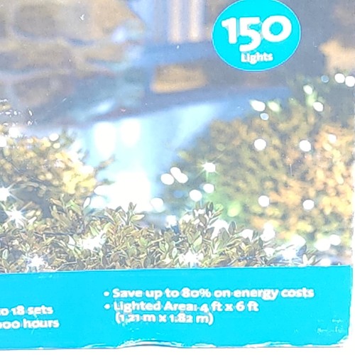 Christmas Winter Wonder Lane Net Light Set Green Wire 150 Clear Lights 6ft x 4ft - Picture 5 of 10