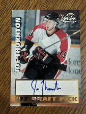 1997 Vision Signings On Card Joe Thornton Bruins Sharks Score Board *Please Read