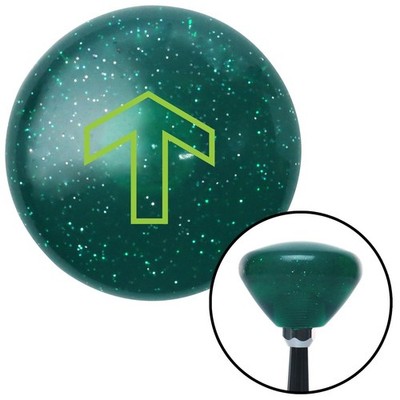 Green Broad Arrow Up Green Retro Metal Flake Shift Knob w/ M16x1.5 Insert Auto