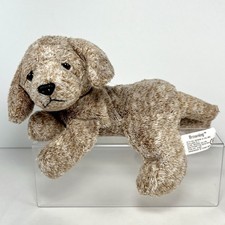 Vintage Russ Luv Pets  Browning  Puppy Dog Plush 6  Lying Down Pose