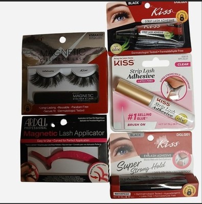 False Eyelash Lot KISS Glue Magnetic Tweezers Lashes New